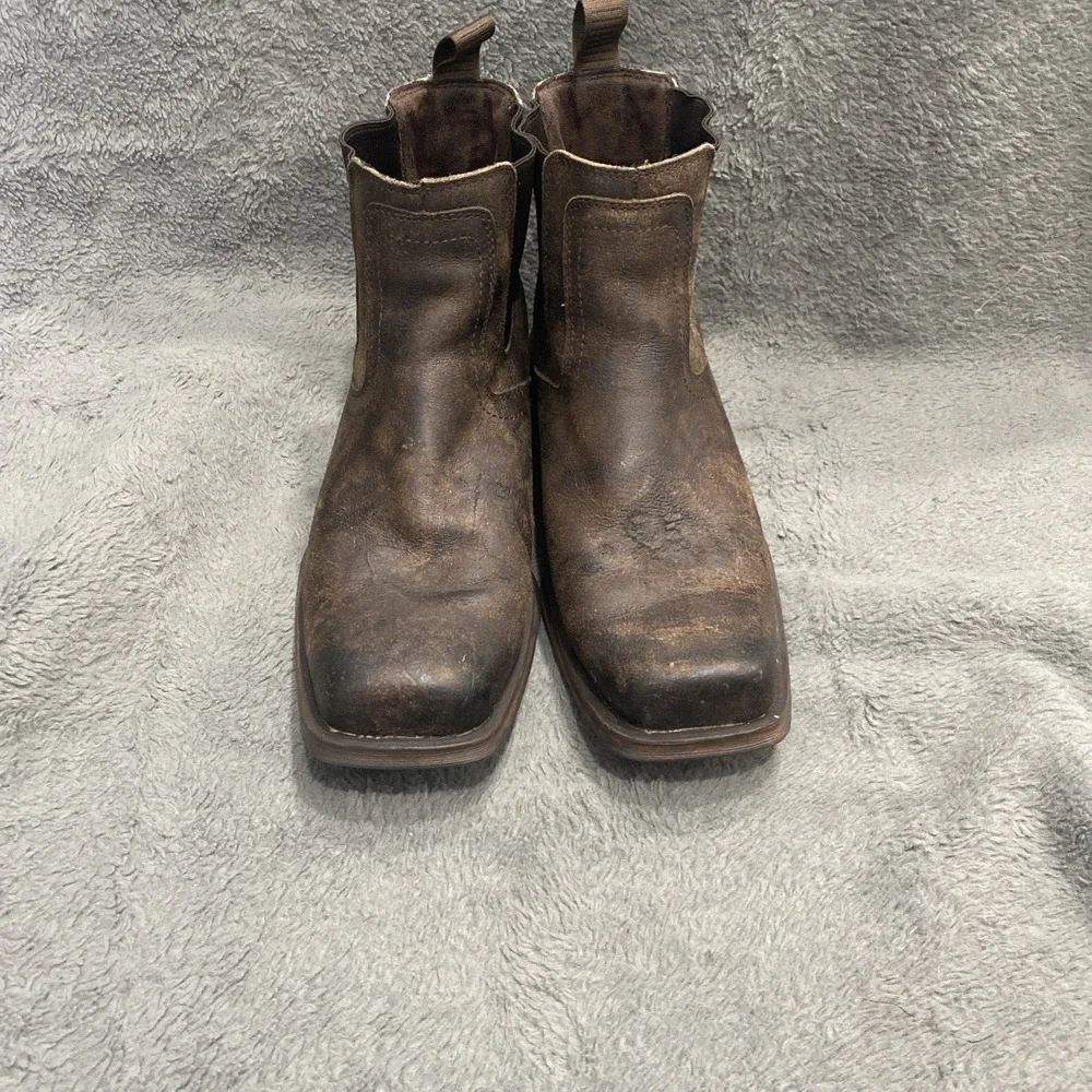 Ariat Mens 12D Midtown Rambler Square Toe Pull On Boot Dark Brown Leather Casual
